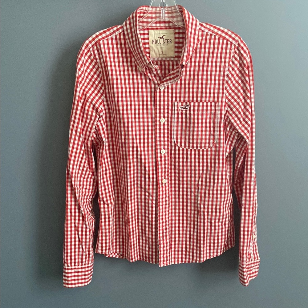 Hollister Red Gingham Casual Shirt